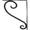 Ekena Millwork Edwards Wrought Iron Bracket, (Single center brace), Antiqued Silver 1 1/2"W x 12"D x 15"H BKTM01X12X15SEDASV - alternate 5